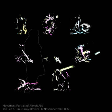 Movement Portrait of Aisyah Ajib by Jan Lee and Tim Murray-Browne