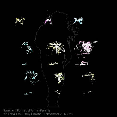 Movement Portrait of Arman Farinnia by Jan Lee and Tim Murray-Browne