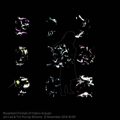 Movement Portrait of Foteini Aravani by Jan Lee and Tim Murray-Browne
