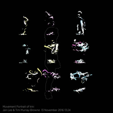 Movement Portrait of Irini by Jan Lee and Tim Murray-Browne