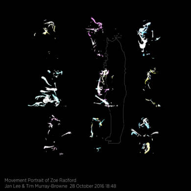 Movement Portrait of Zoe Radford by Jan Lee and Tim Murray-Browne