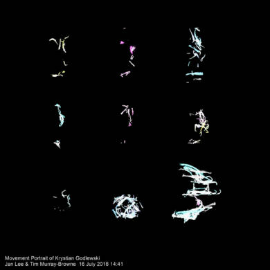 Movement portrait of Krystian Godlewski by Jan Lee and Tim Murray-Browne