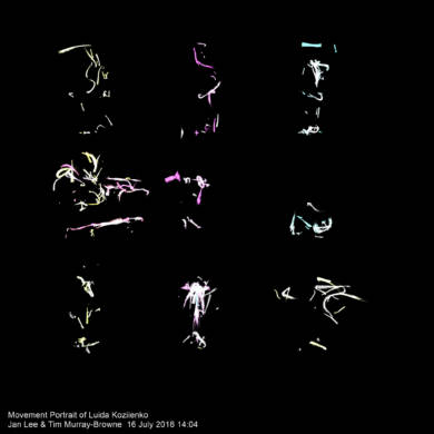 Movement portrait of Luida Koziienko by Jan Lee and Tim Murray-Browne