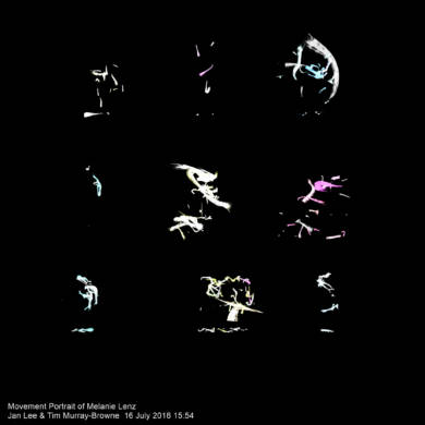 Movement portrait of Melanie Lenz by Jan Lee and Tim Murray-Browne