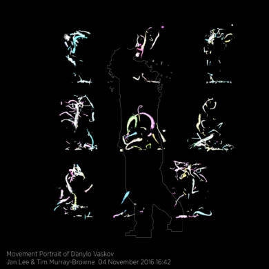 Movement Portrait of Danylo Vaskov by Jan Lee and Tim Murray-Browne