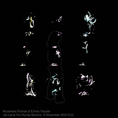 Movement Portrait of Emma Thacker by Jan Lee and Tim Murray-Browne
